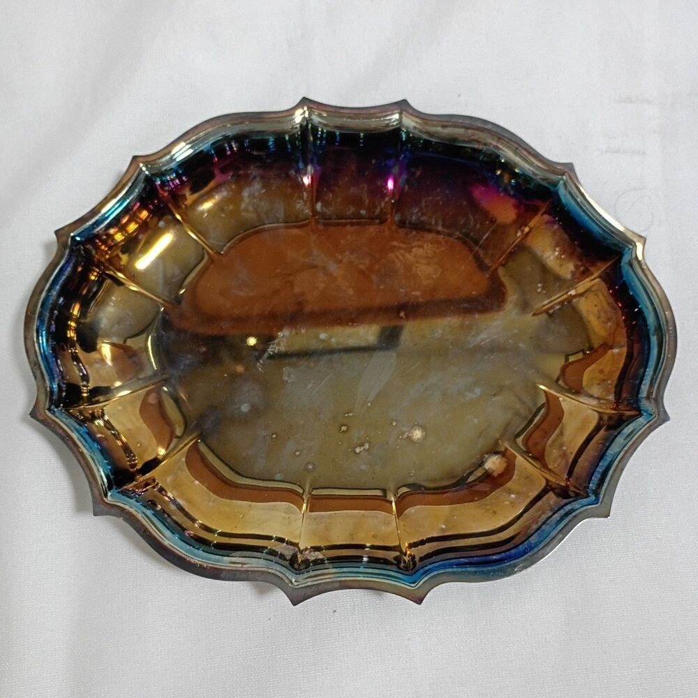 Vintage International Silver Company Scalloped Edge Candy Tray